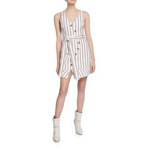 Derek Lam 10 Crosby Belted Asymmetrical Placket Dress